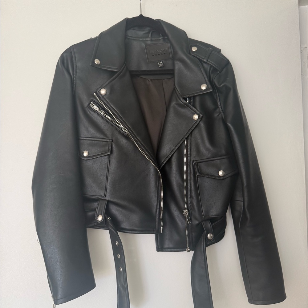 Blank NYC Black Leather Moto Jacket